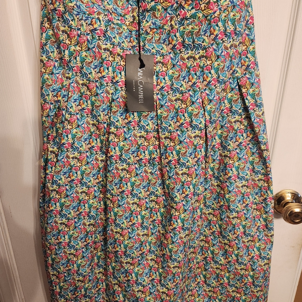 Sara Campbell Blossom‎ Linette Skirt Size XS New With Tags Spring Multi Flowers